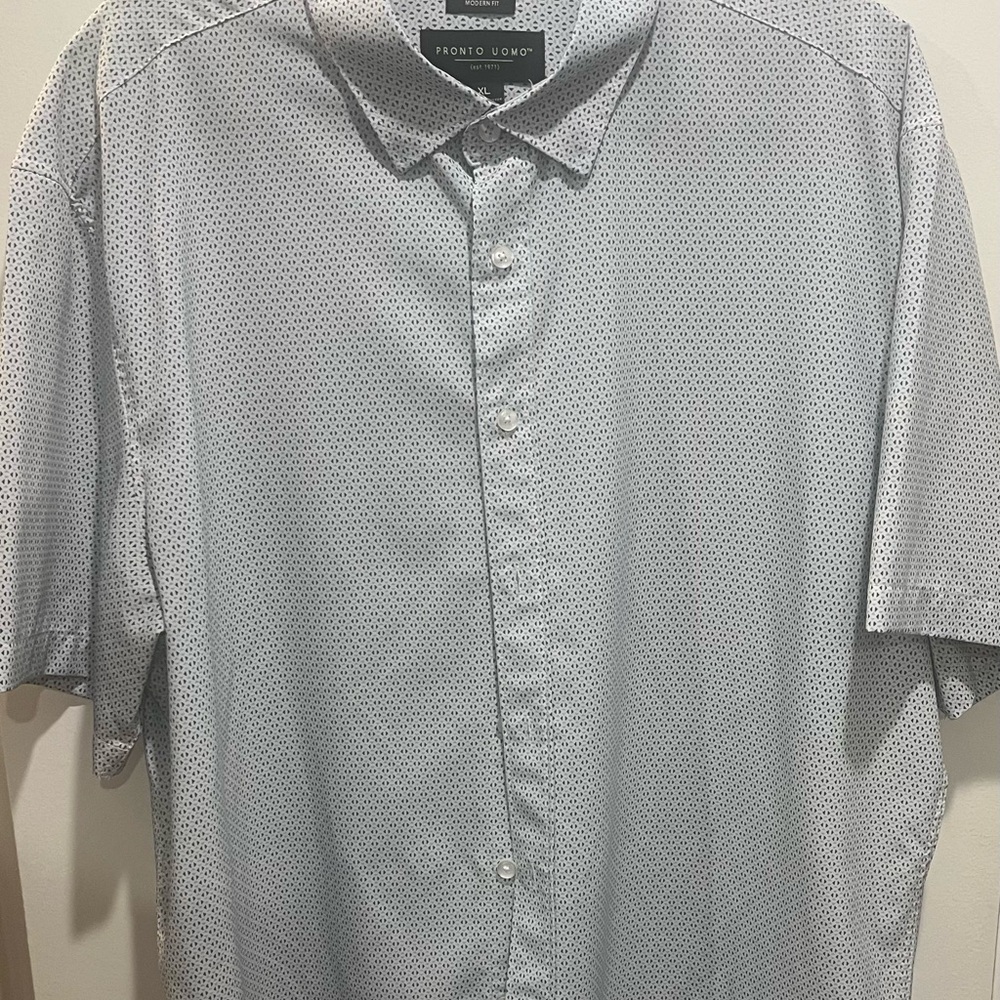 Pronto Uomo Gray Casual Button Down Shirt